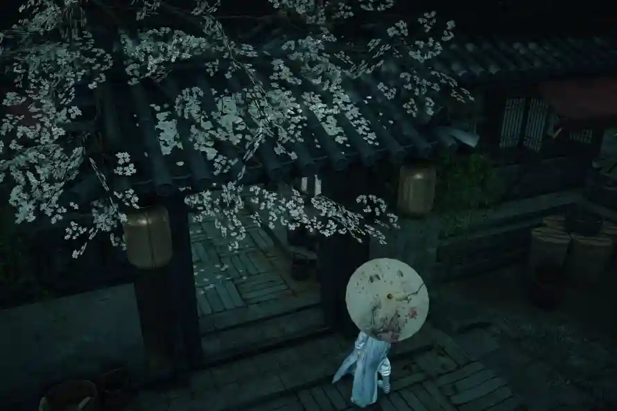 3k夜景壁纸-游戏 - 樱花树-中式场景「哲风壁纸」