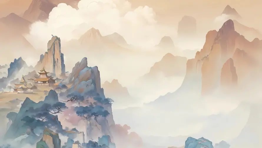 4kAI壁纸-山 - 意境-水墨「哲风壁纸」