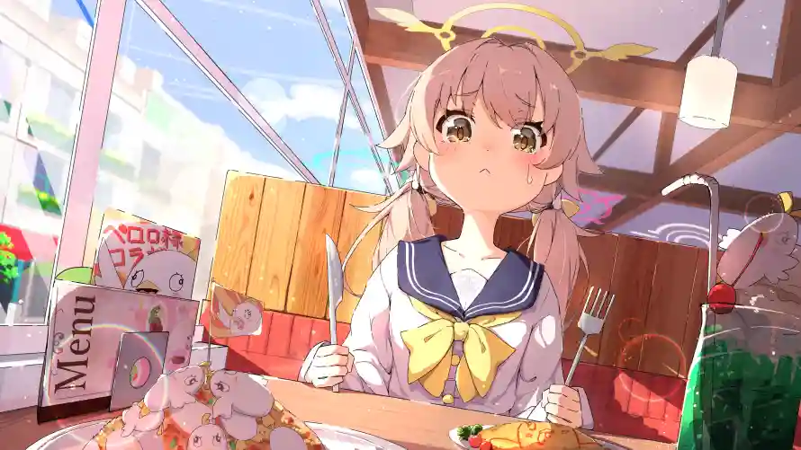 4k动漫壁纸-jk - 少女-食物「哲风壁纸」
