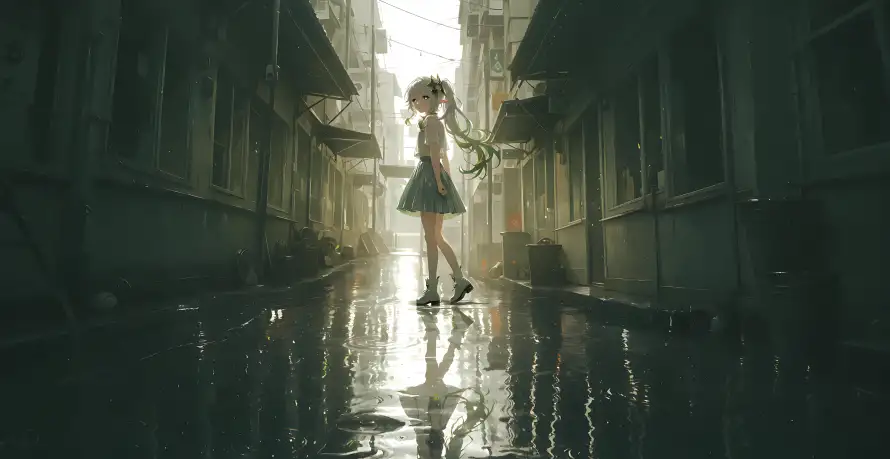 4k动漫壁纸-二次元 - 光影效果-动漫少女「哲风壁纸」