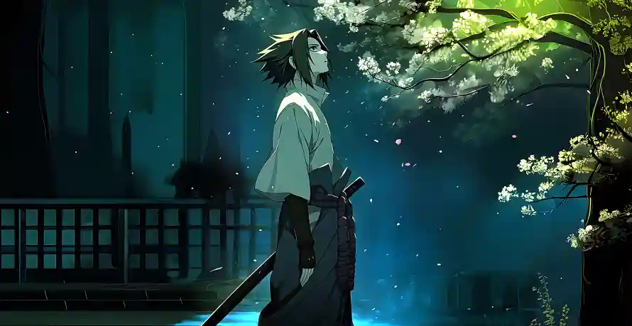 4k剑士壁纸-动漫 - 夜色-持剑「哲风壁纸」