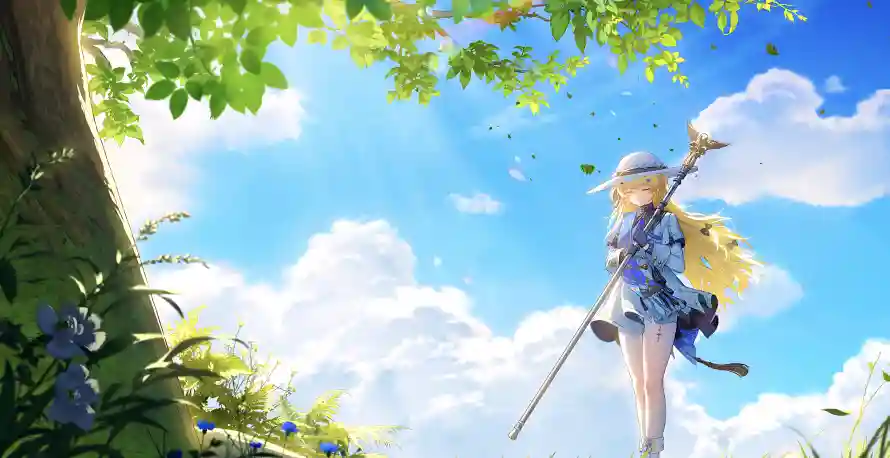 4k动漫壁纸-二次元 - 动漫少女-户外场景「哲风壁纸」