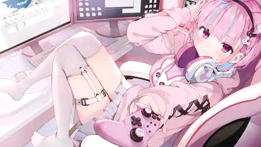 6k动漫壁纸-少女 - 二次元-粉色系「哲风壁纸」