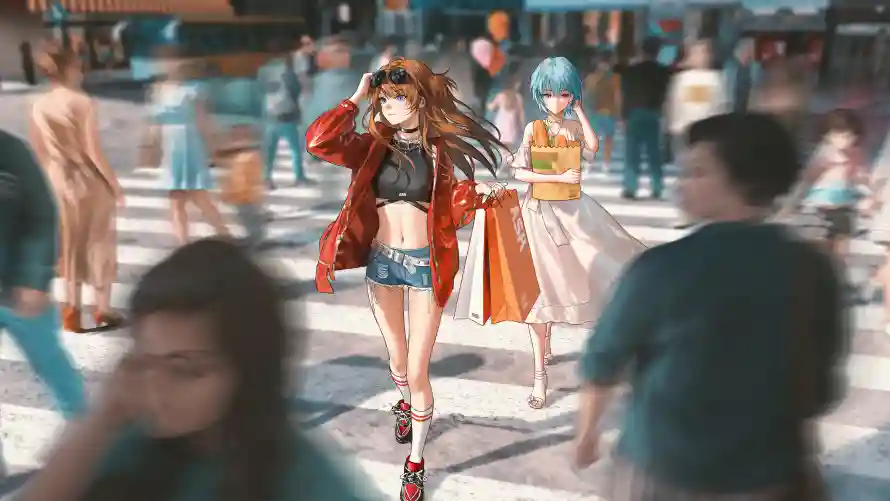 5k动漫壁纸-少女 - eva-二次元「哲风壁纸」