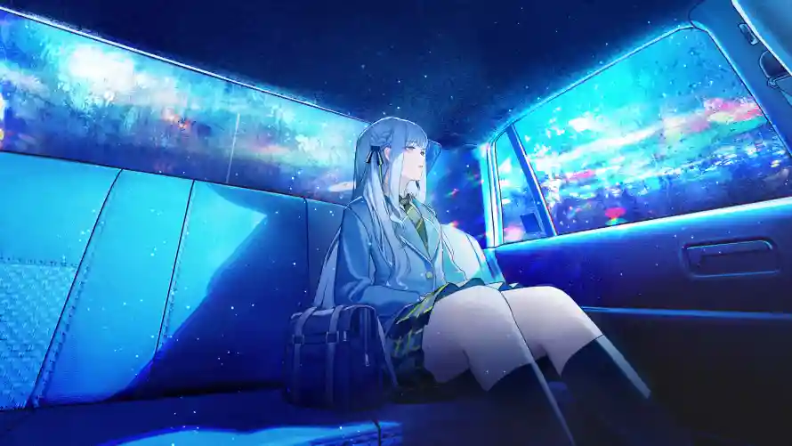 6k少女壁纸-jk - 蓝色调-jk少女「哲风壁纸」