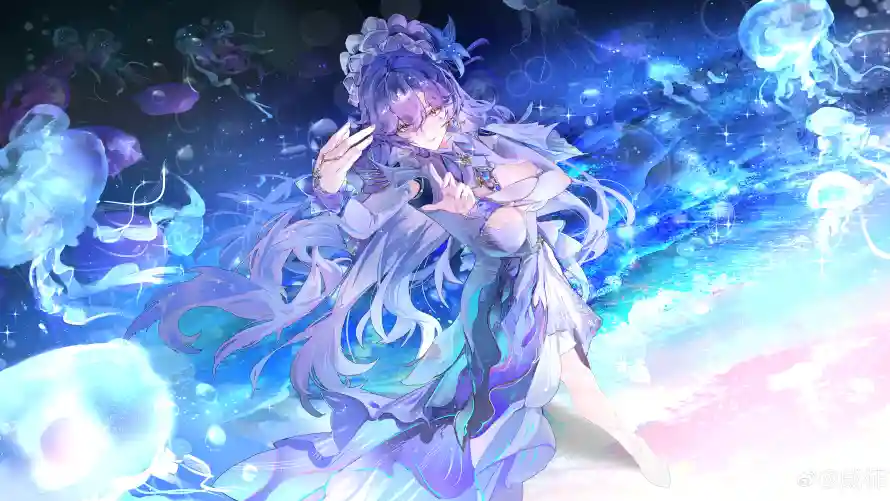 6k场景壁纸-梦幻 - 水母-美女「哲风壁纸」