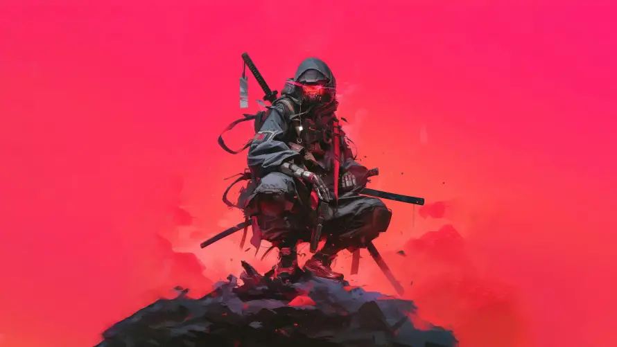 8kAI壁纸-动漫 - 武士-二次元「哲风壁纸」