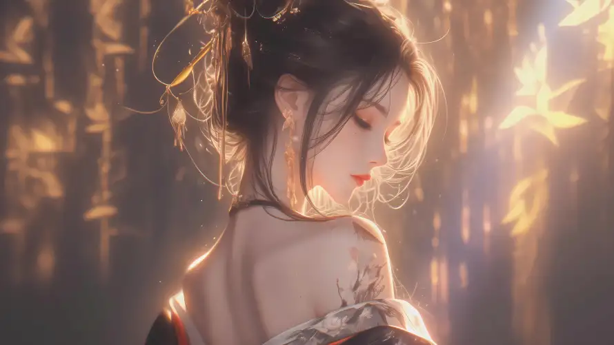 15k动漫壁纸-美女 - 光影效果-动漫人物「哲风壁纸」