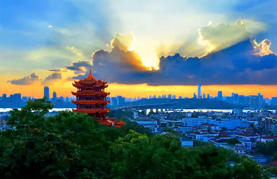3k城市壁纸-风景 - 黄鹤楼-城市风景「哲风壁纸」