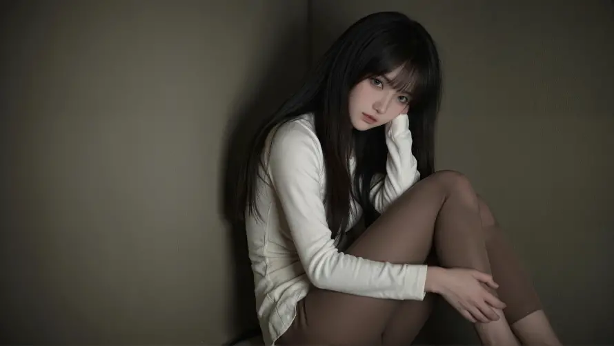 7k墙角壁纸-女孩 - 情绪风-氛围感「哲风壁纸」