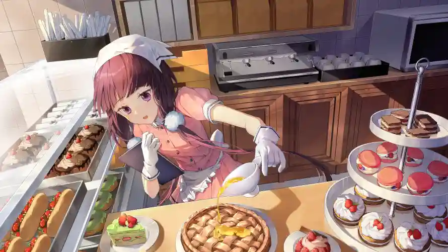 6k动漫壁纸-少女 - 美食-食物「哲风壁纸」