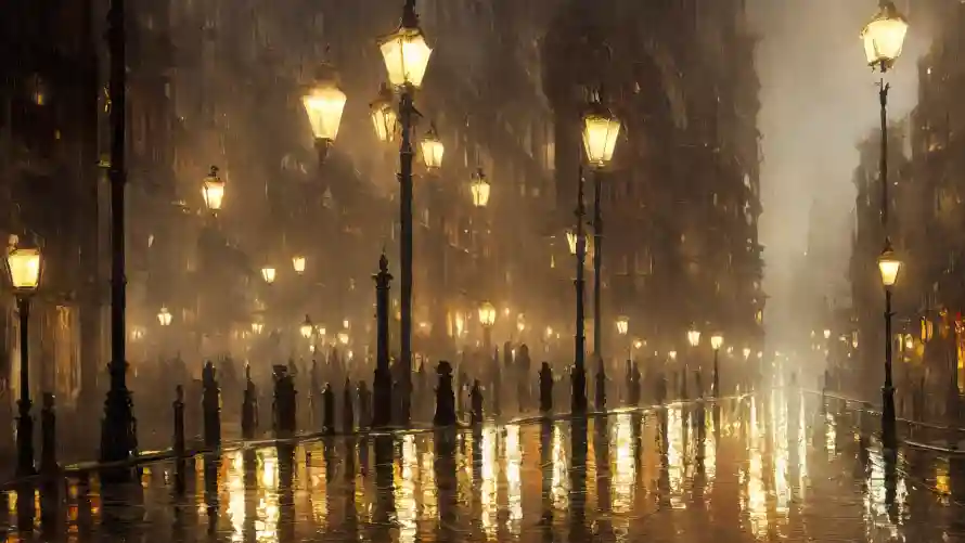4kAI壁纸-倒影 - 光影-夜景「哲风壁纸」
