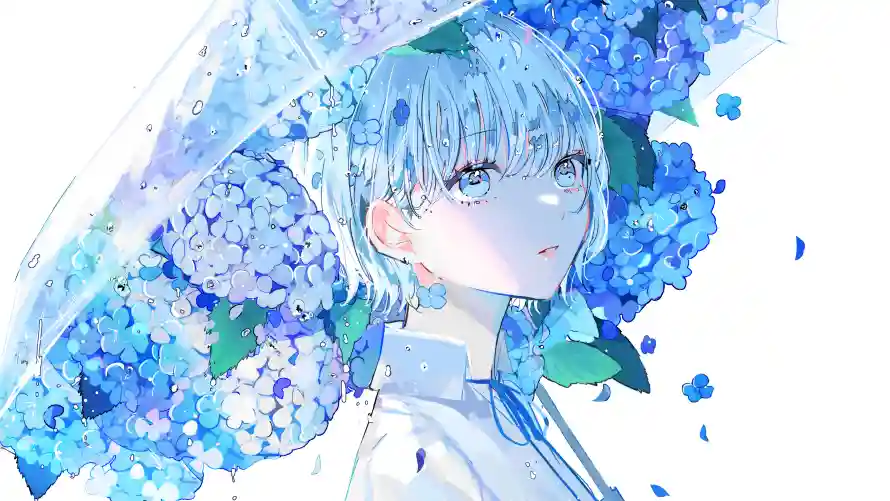 5k动漫壁纸-花 - 少女-花朵「哲风壁纸」