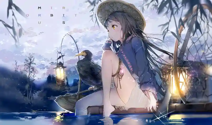 4k古风壁纸-舟 - 鱼-少女「哲风壁纸」
