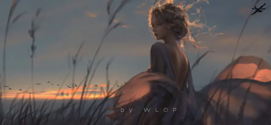 2k鬼刀壁纸-海琴烟 - WLOP-插画艺术「哲风壁纸」
