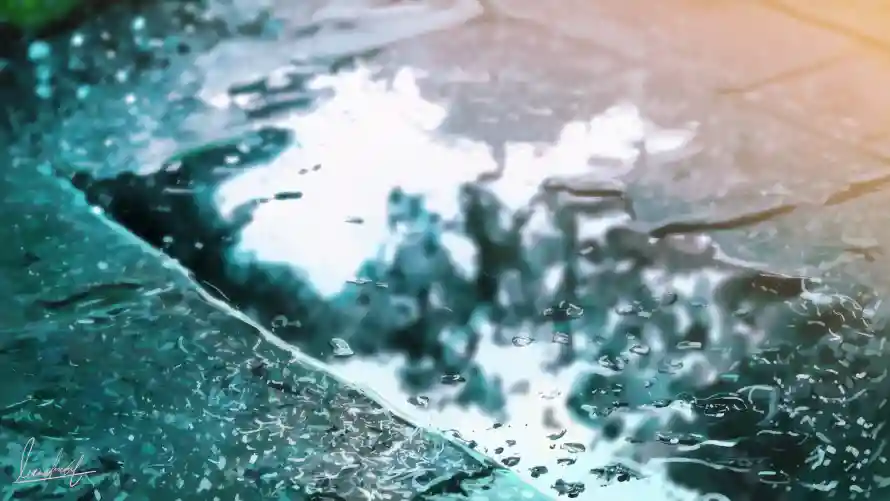 4k插画壁纸-二次元 - 倒影背景-地面纹理「哲风壁纸」