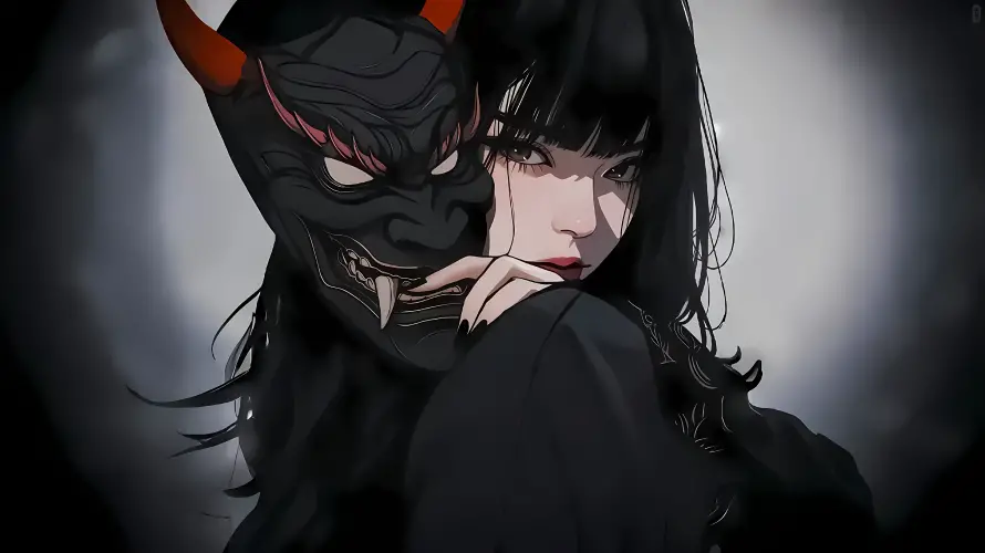 8k人物壁纸-暗黑 - 简约-酷女孩「哲风壁纸」