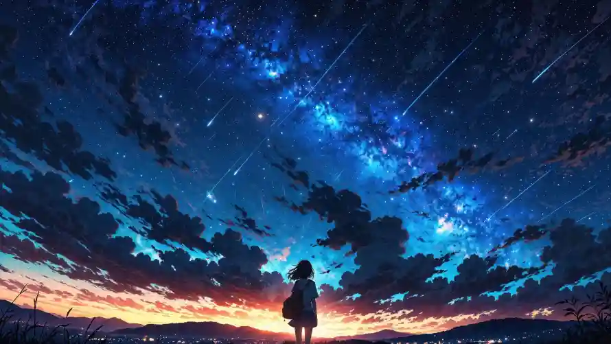 4k云朵壁纸-人物 - 动漫-夜景「哲风壁纸」