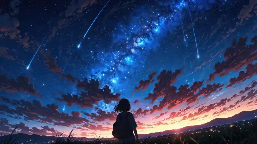 4k动漫壁纸-夜景 - 插画-星空「哲风壁纸」
