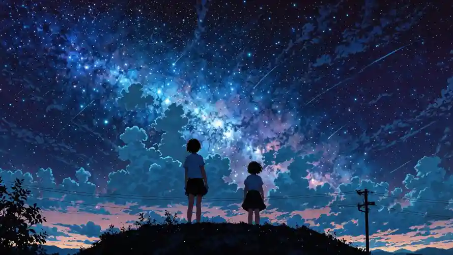 4k云朵壁纸-动漫 - 场景-夏夜「哲风壁纸」
