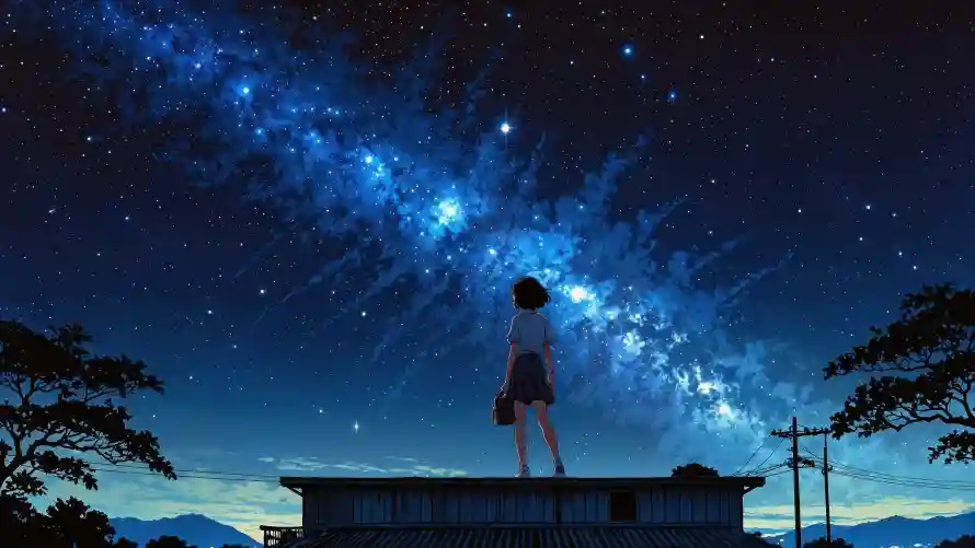 4k动漫壁纸-星空 - 二次元-动漫背景「哲风壁纸」