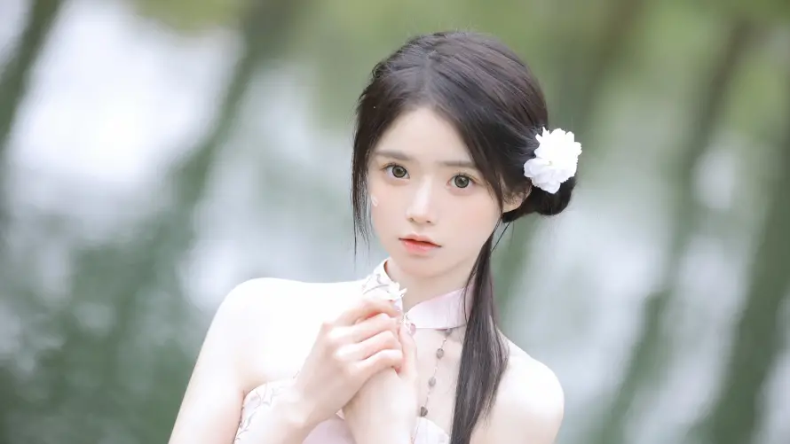 4k典雅壁纸-少女 - 清新-背景「哲风壁纸」