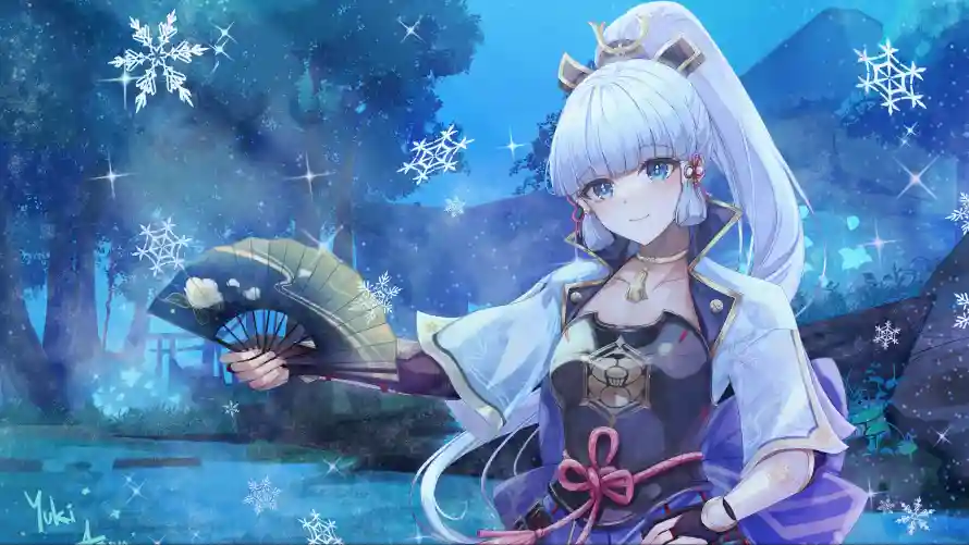 3k原神壁纸-甘雨 - 美女-雪花「哲风壁纸」