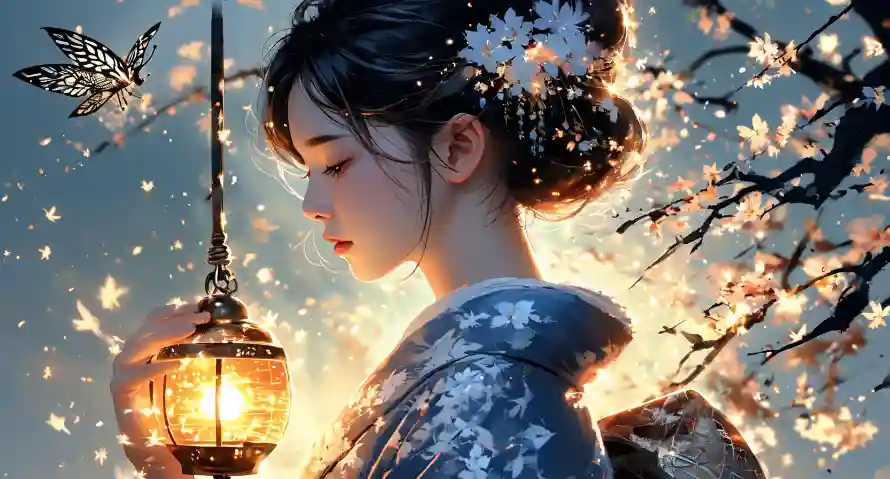 2k唯美壁纸-花 - 女孩-日风「哲风壁纸」