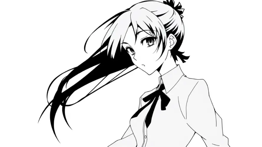 4kAI壁纸 - 黑白风 - 动漫少女 - 手绘风格「哲风壁纸」