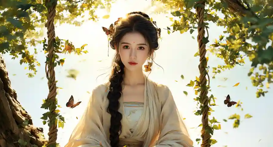 2k古风壁纸-唯美 - 清纯-秋千「哲风壁纸」