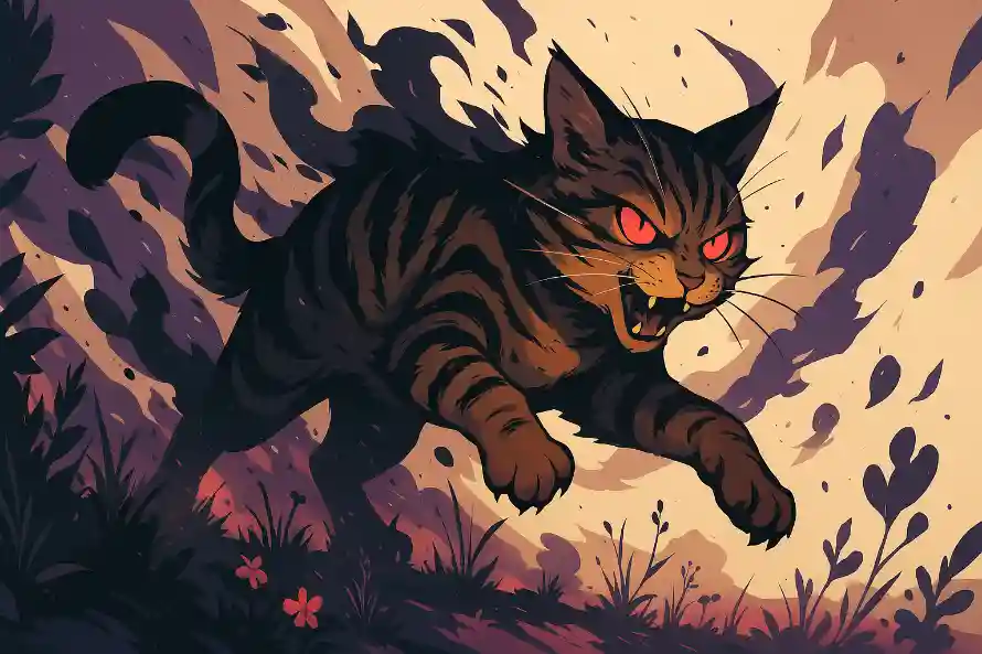 2k丛林壁纸-猫 - 奔跑-宠物「哲风壁纸」