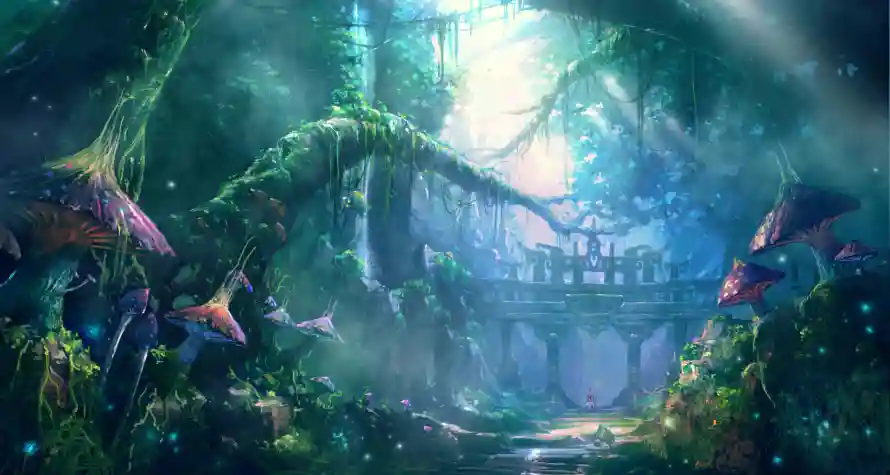 2k风景壁纸-二次元 - 光影艺术-奇幻风景「哲风壁纸」