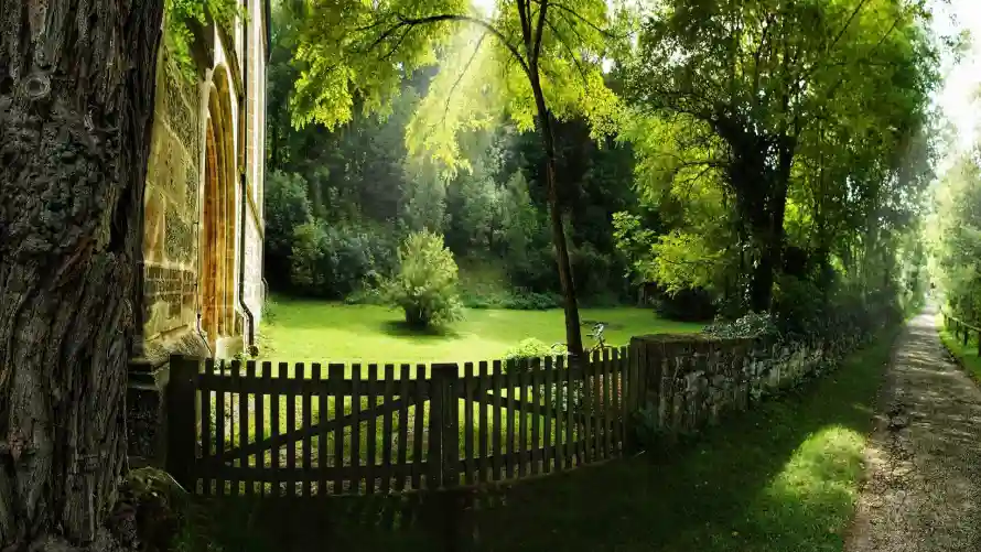 2k自然壁纸-风景 - 庭院栅栏-户外自然「哲风壁纸」