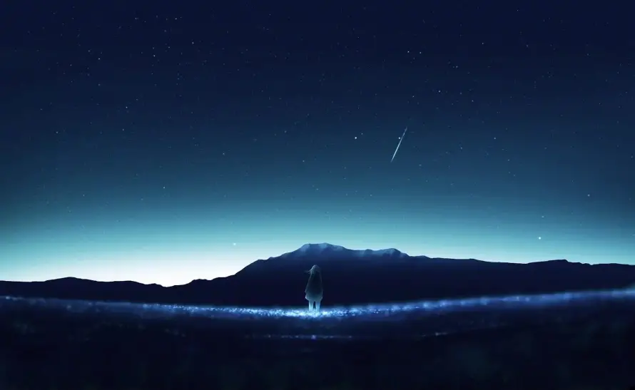 2k场景壁纸-夜景 - 山脉-星空「哲风壁纸」