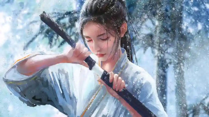 2k女孩壁纸-武侠 - 中式美学-冬日武侠「哲风壁纸」