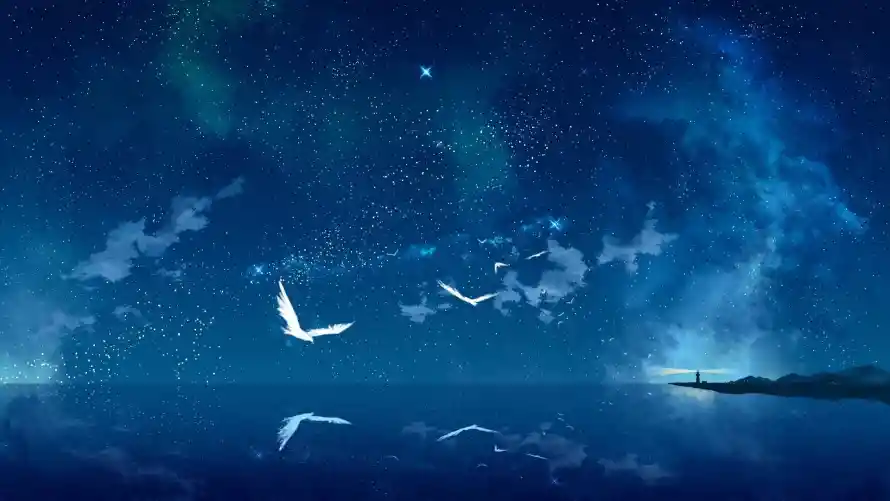 2k场景壁纸-夜景 - 插画-星空「哲风壁纸」