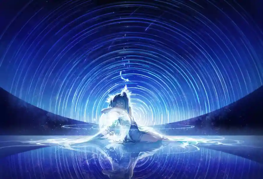 2k初音壁纸-星空 - 星轨-梦幻「哲风壁纸」