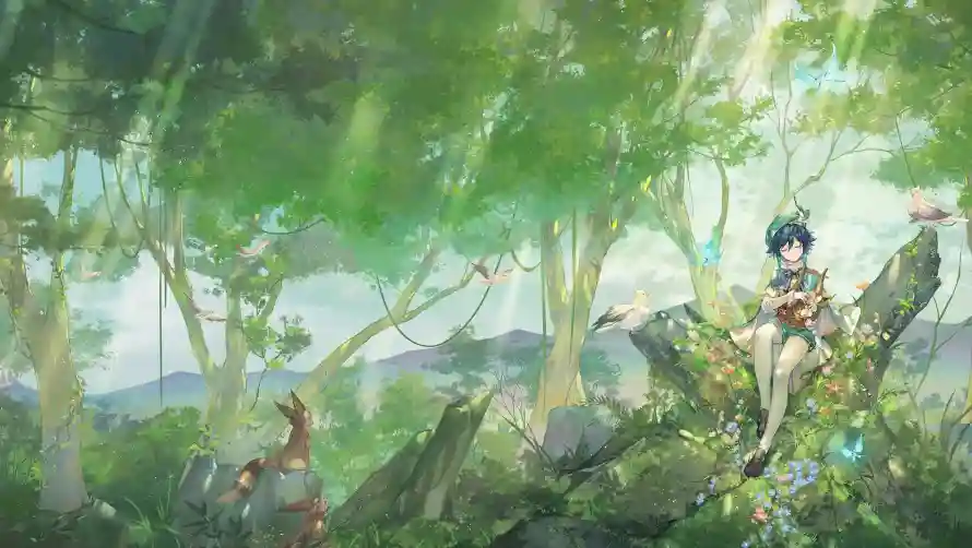 2k原神壁纸-温迪 - 风元素-开放世界「哲风壁纸」