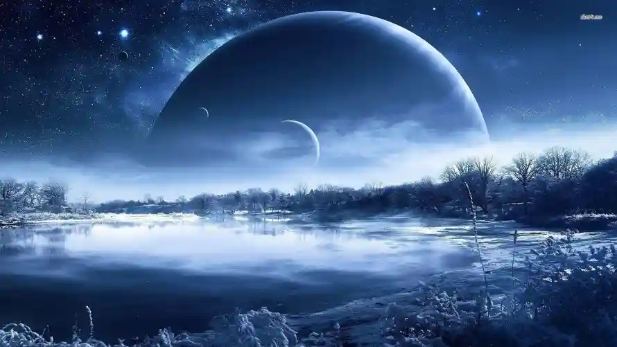 2k倒影壁纸-夜空 - 星球-星空「哲风壁纸」