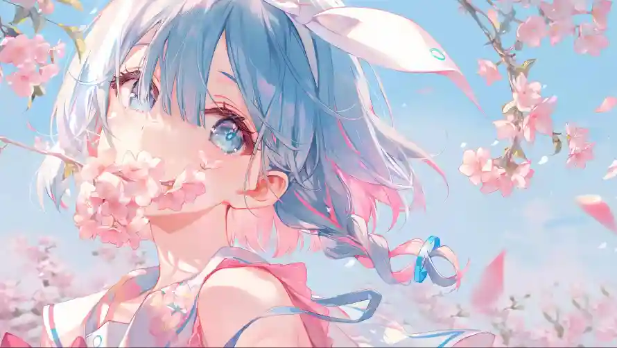 2k二次元壁纸-春日场景 - 樱花少女-蔚蓝档案「哲风壁纸」
