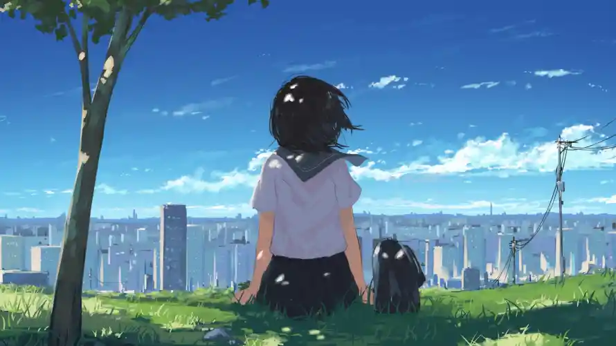 2k女孩壁纸-二次元 - 治愈系-动漫场景「哲风壁纸」