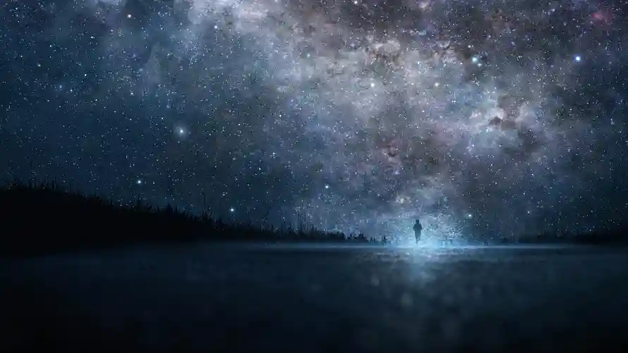 5k剪影壁纸-夜景 - 星空-星辰「哲风壁纸」