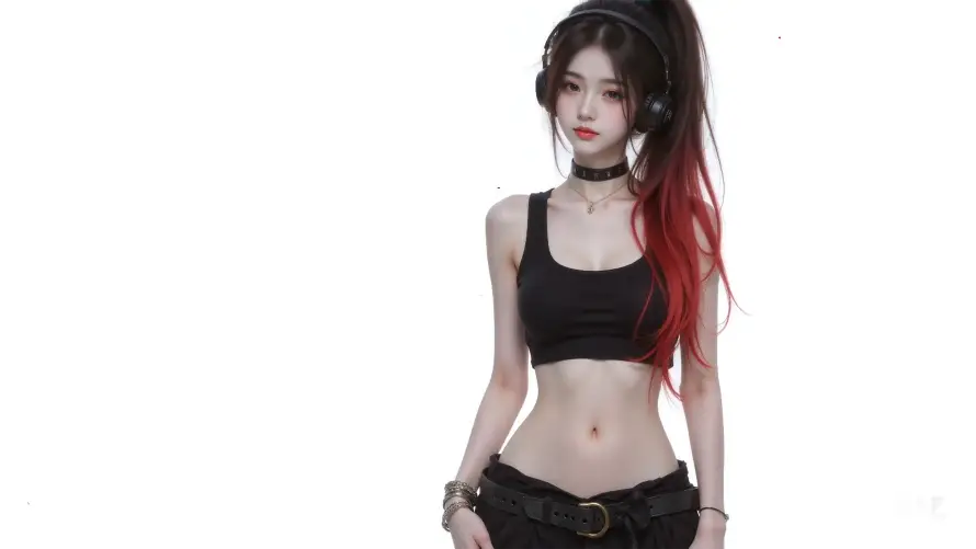 4k红发壁纸-个性造型 - 动感少女-动感插画「哲风壁纸」