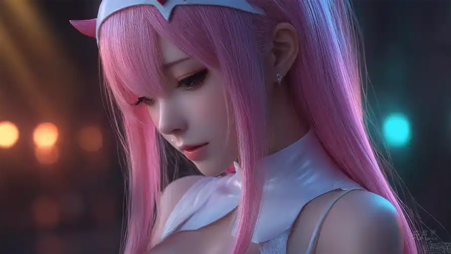 4k猫耳娘壁纸-少女壁纸 - 粉发女孩-粉发少女「哲风壁纸」