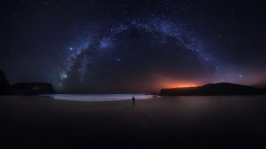 4k自然壁纸 - 艺术 - 夜晚沙滩 - 星空夜景「哲风壁纸」 4k自然壁纸 - 艺术 - 夜晚沙滩 - 星空夜景「哲风壁纸」