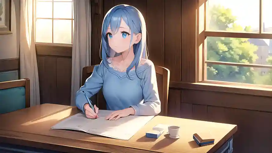 5k书桌壁纸-安静 - 少女-美丽「哲风壁纸」