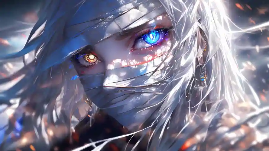 4k动漫壁纸-眼睛 - 异色瞳-动漫插画「哲风壁纸」