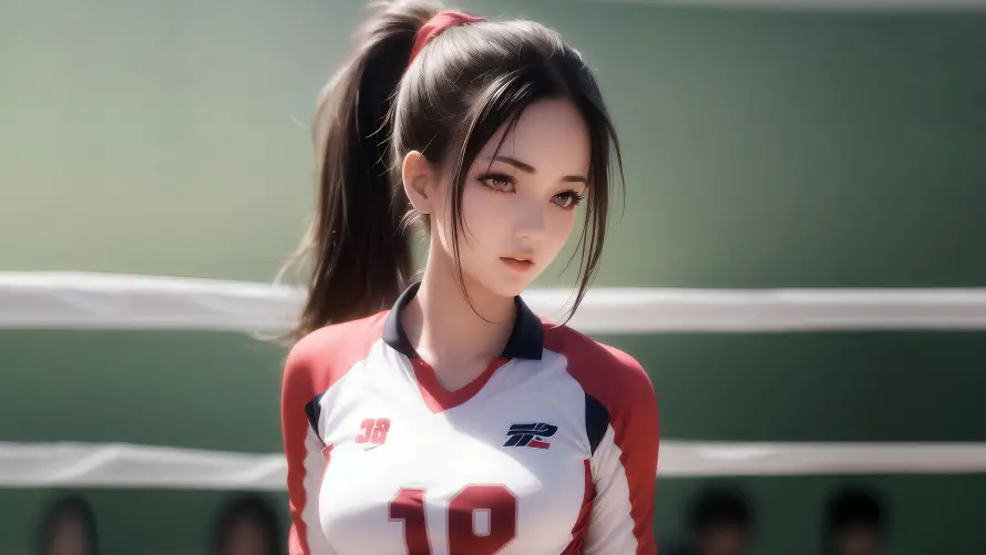 2k女孩壁纸-排球 - 少女球员-排球女孩「哲风壁纸」
