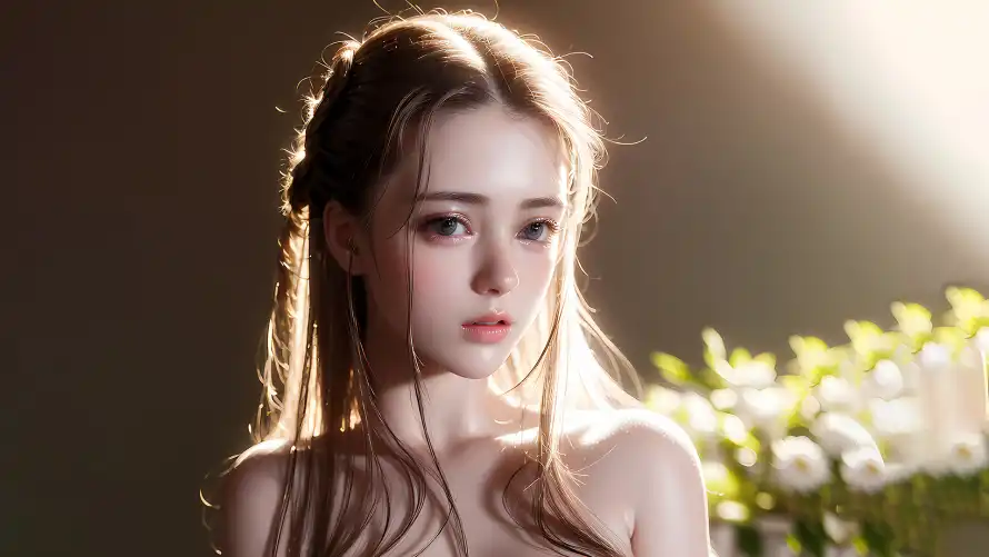 2k女孩壁纸-美女 - 唯美光影-温柔气质「哲风壁纸」