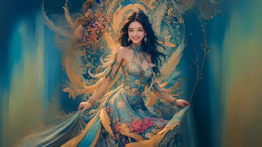 4k美女壁纸-花季 - 华丽服饰-奇幻风格「哲风壁纸」